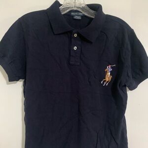 Boys Polo Ralph Lauren short sleeve polo shirt. Black XL 16